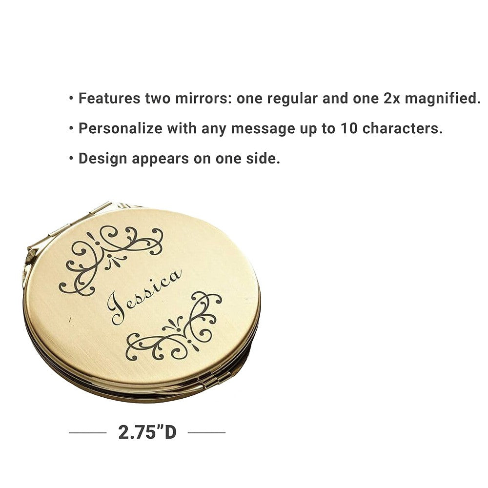 Embellished Pocket Travel Purse Mirror